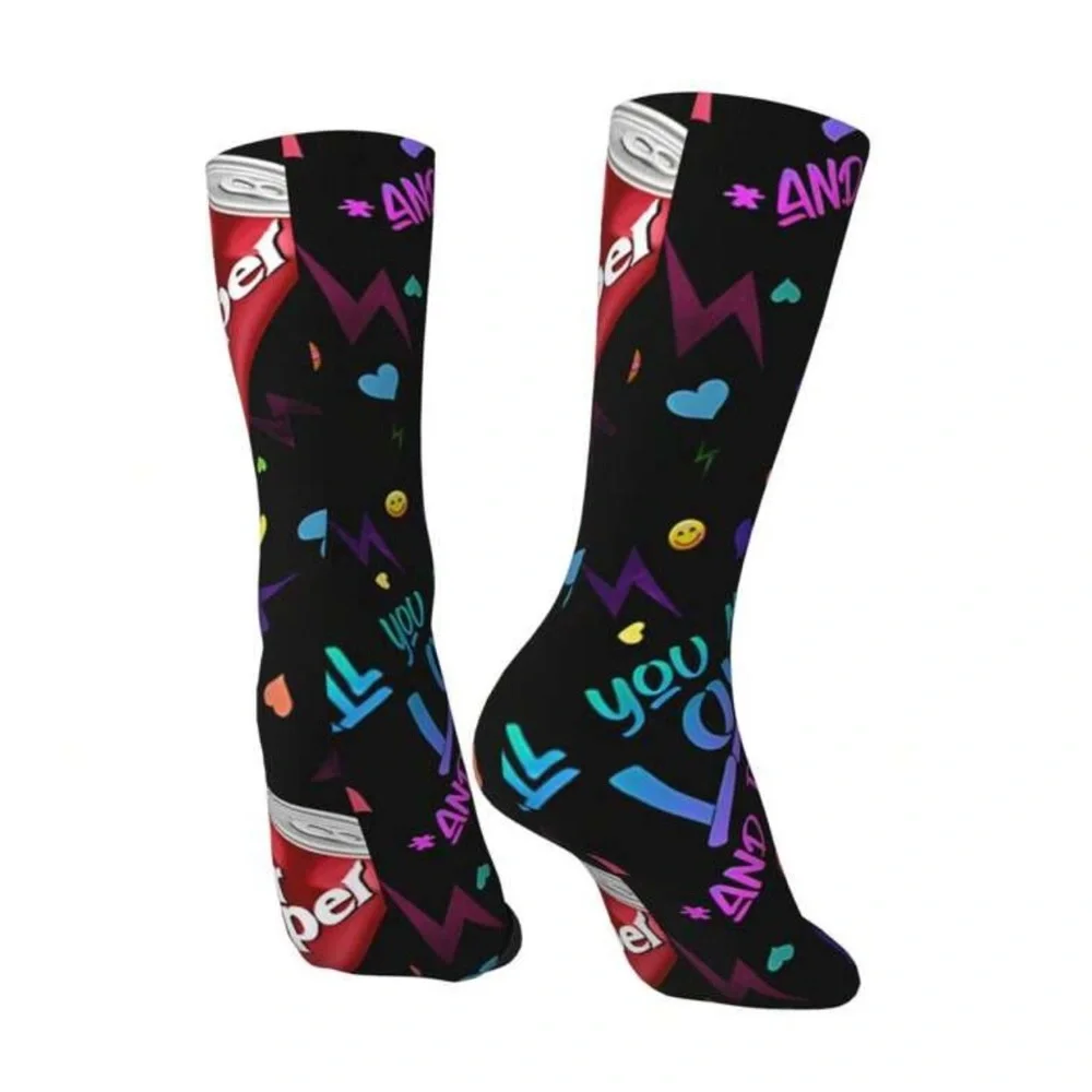 •For the Love of Dr. Pepper• Colorful Graphic Unisex Novelty Socks